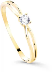Cutie Diamonds Trblietavý zásnubný prsteň zo žltého zlata s briliantom DZ8027-00-X-1 51 mm