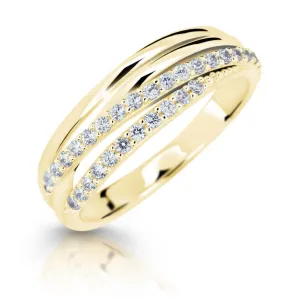 Cutie Jewellery Trblietavý prsteň zo žltého zlata Z6716-3352-10-X-1 52 mm