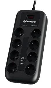 CyberPower Surge Buster™ 8 zásuviek, 2xUSB, 1.8m, New