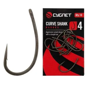 Cygnet háčiky curve shank hooks barbed 10 ks - veľkosť 4