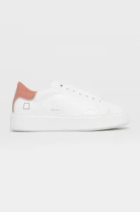 Kožená obuv D.A.T.E. biela farba, na platforme #171380