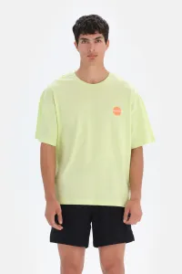 Dagi Light Green Men's Back Mountain Printed T-Shirt #8886910