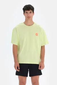 Dagi Light Green Men's Back Mountain Printed T-Shirt #8886911