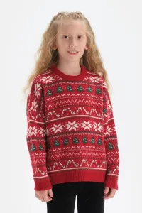 Dagi Red Jacquard Knitwear Sweater #8712821