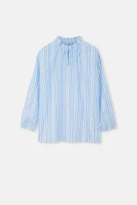 Dagi White Blue Stripe Patterned Shirt #4470938