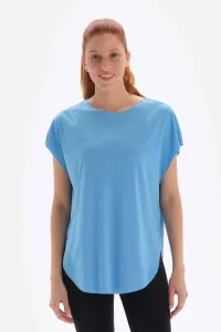 Dagi Light Blue Women's T-Shirt, Boat Collar #5940875