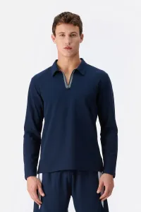 Dagi Navy Blue T-shirt Long Sleeve