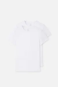 Dagi White D5120 Kompaktné tričko s výstrihom do O-Neck 2-pack