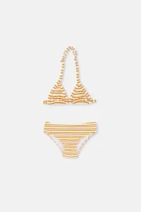 Dagi Yellow Striped Triangle Small Bikini Set #5536914