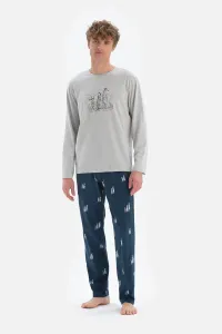 Dagi Pajama Set - Gray - Graphic