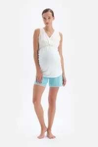Dagi Mint Cotton Maternity Shorts #6520745