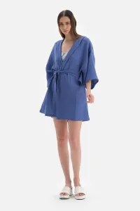 Dagi Blue Muslin Cap. Short Kimono #8010913
