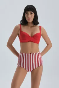 Dagi Red Lined Half-Padded Bikini Top