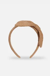 Dagi Women's brown straw crown with bow