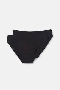 Dagi Black Combed Cotton 2-Piece Slip Panties