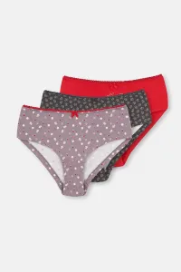 Dagi Red 3-Pack Patterned Cotton Hipster