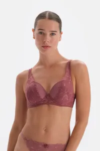 Dagi Padded Bra with Dusty Rose Lace and Accessory Detail