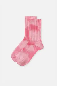 Dagi Pink Women's Batik Pattern Sports Socks