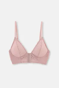 Dagi Soft Pink Lace and Tulle Detailed Underwire Bralette #8769116