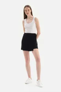 Dagi Black Wrapover Woven Short Skirt #8971880