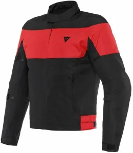 Dainese Elettrica Air Black/Black/Lava Red 52 Textilná bunda