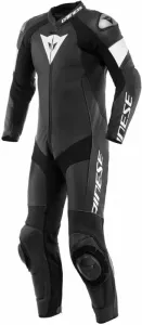 Dainese Tosa Leather 1Pc Suit Perf. Black/Black/White 46 Jednodielna moto kombinéza