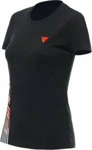 Dainese T-Shirt Logo Lady Black/Fluo Red L Tričko