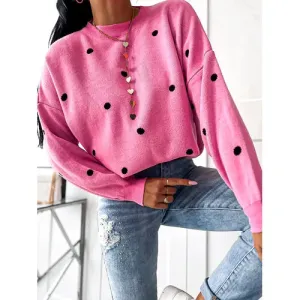 Elegantný ružový pulóver DOTTA veľkosť: one size