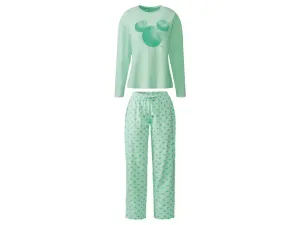 Dámske bavlnené pyžamo (XS (32/34), zelená)