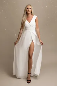 Biele spoločenské šifónové šaty Veľkosť: 4XL