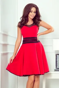 Červené krátke šaty s tylom Veľkosť: L