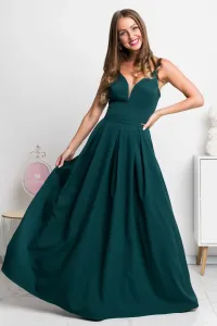 Smaragdové dlhé spoločenské šaty Veľkosť: S
