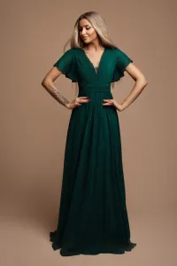 Zelené spoločenské šifónové šaty Veľkosť: S