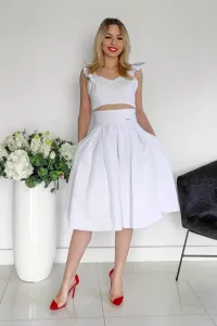 Biela áčková krátka sukňa Veľkosť: L
