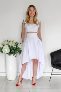Biela asymetrická sukňa Veľkosť: L