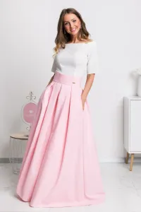 Svetloružová dlhá sukňa Veľkosť: XS