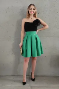 Zelená áčková mini sukňa Veľkosť: S