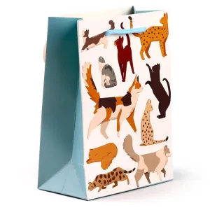 Darčeková taška s maľovanými mačkami - veľkosť M
