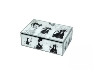 Sklenená krabička / šperkovnica so zamilovanými mačkami #8868840