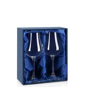 Darčeková krabička na 2 degustačné poháre Spirits Snifter Výstielka: modrý satén Predávame iba k našim pohárom