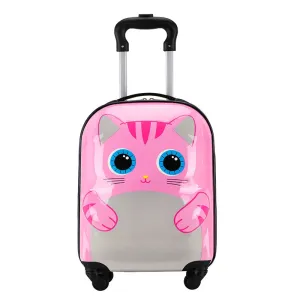 Detský cestovný kufor na kolieskach - mačička