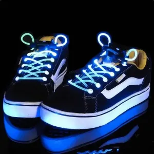 Svietiace LED šnúrky do topánok - zelené