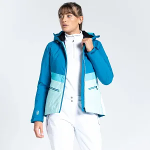 Modrá dámska lyžiarska bunda s kapucňou Dare 2B Equalise