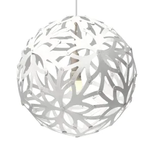 david trubridge Kvetinová závesná lampa Ø 40 cm biela