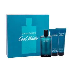 Davidoff Cool Water Man - EDT 125 ml + sprchový gel 75 ml + balzám po holení 75 ml