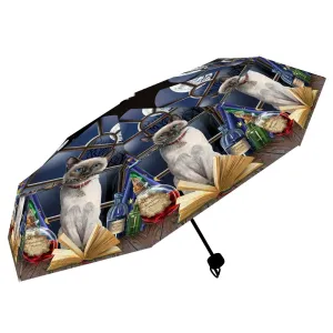 Dáždnik s mačkou kúzelníčkou - skladací #2488259