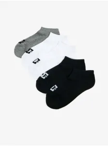 Set of five pairs of socks in black, white and grey DC - Men