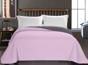 Obojstranný prehoz na posteľ DecoKing Axel ružový/uhľový