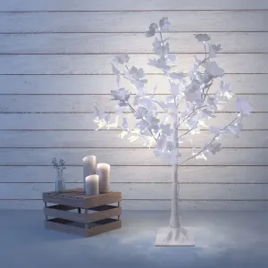 LED svetelný stromček JAVOR biely