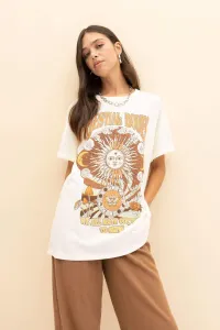 DEFACTO Oversize Fit Crew Neck Printed Short Sleeve T-Shirt #7575227